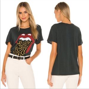 DAYDREAMER Rolling Stones Leopard Tongue Tee NWT